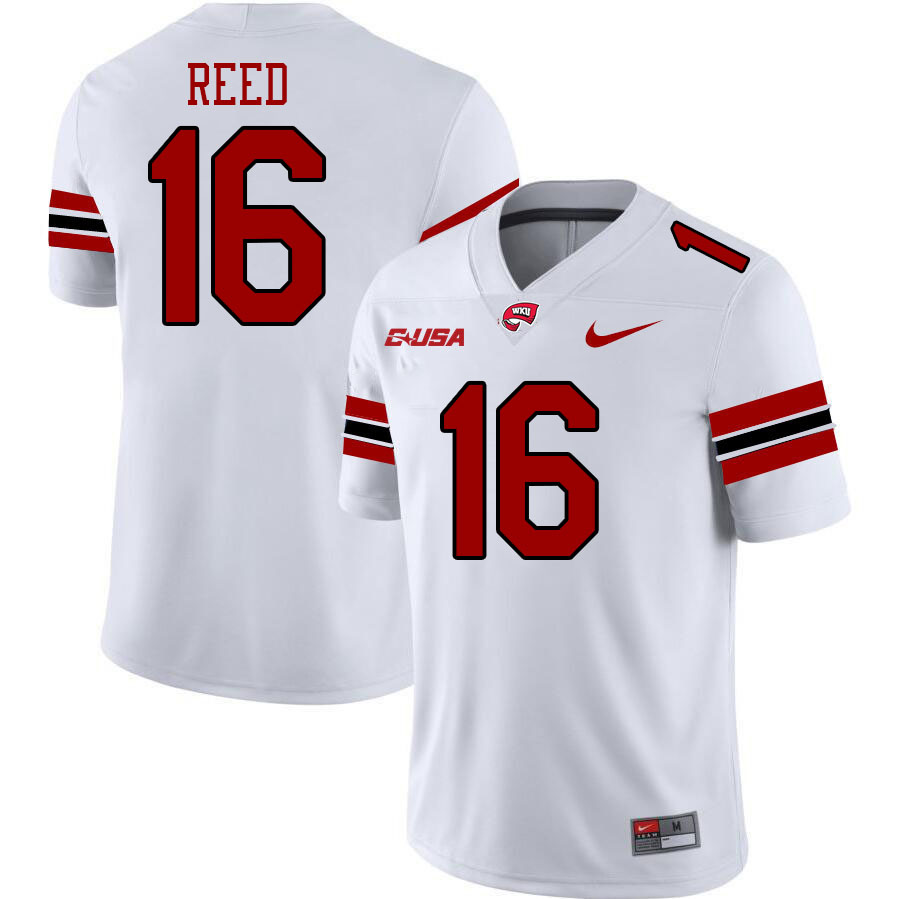 Western Kentucky Hilltoppers #16 Austin Reed College Football Jerseys Stitched Sale-White